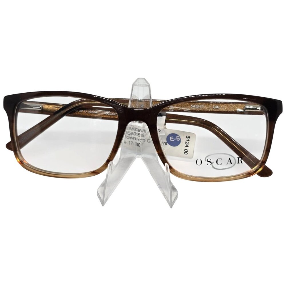 Oscar de la Renta OSM829 Brown Horn Gradient Eyeglass Frames 54-17-140 Rectangle